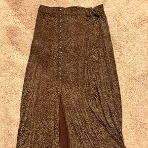 Brown midi skirt